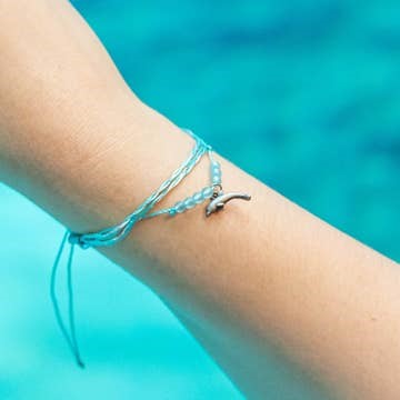 Dolphin Charm Bracelet on Species Mantra Wood Ornament