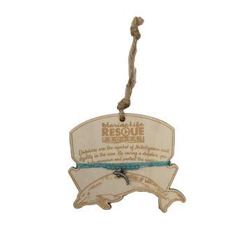 Dolphin Charm Bracelet on Species Mantra Wood Ornament