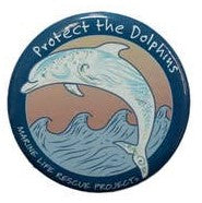 Protect the Dolphins Round Magnet