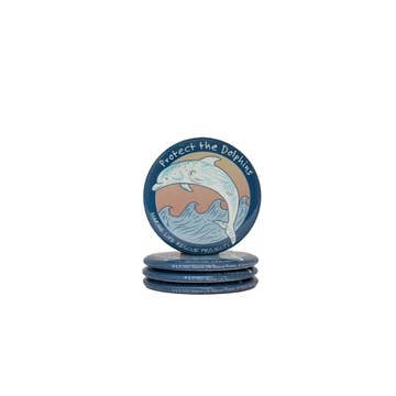 Protect the Dolphins Round Magnet