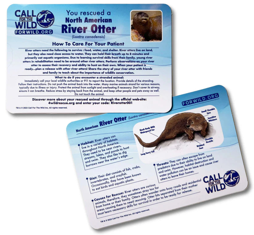 River Otter Plush with Rescue Stretcher