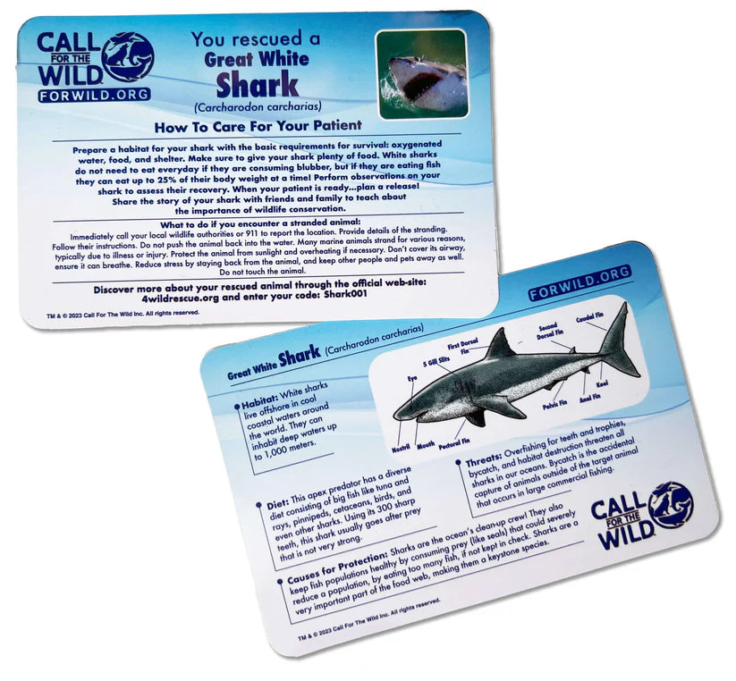Great White Shark Plush with Rescue Stretcher