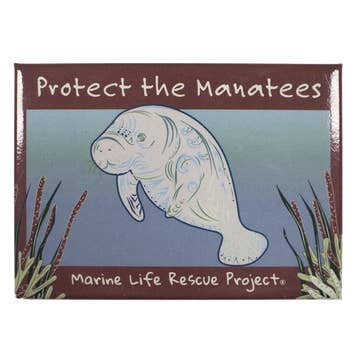 Protect the Manatees Rectangle Magnet