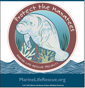 Protect the Manatees Sticker