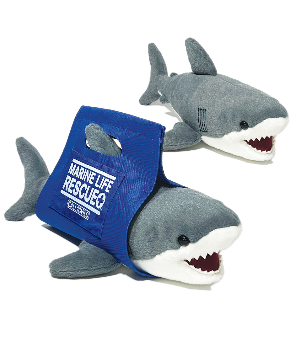 Great White Shark Plush with Rescue Stretcher