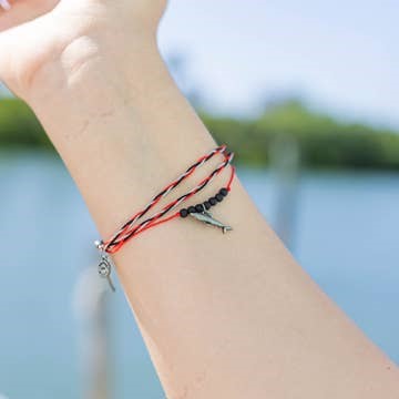 Shark Charm Bracelet on Species Mantra Wood Ornament