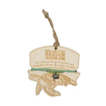 Sea Turtle Charm Bracelet on Species Mantra Wood Ornament