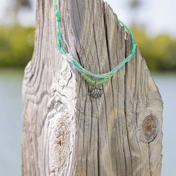 Sea Turtle Charm Bracelet on Species Mantra Wood Ornament