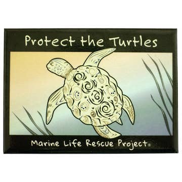 Protect the Turtles Rectangle Magnet