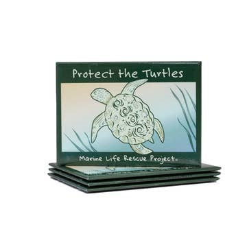 Protect the Turtles Rectangle Magnet